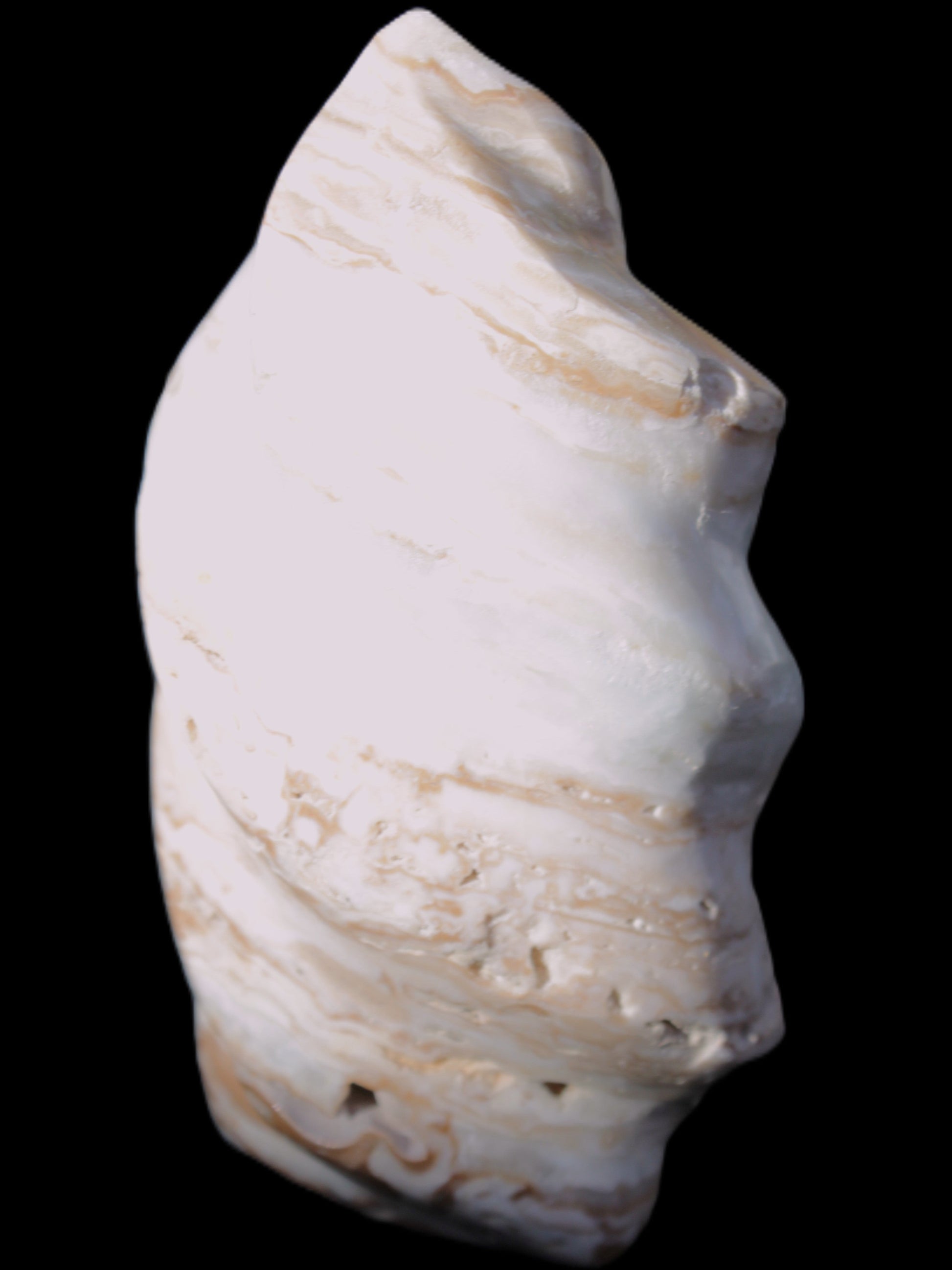 Caribbean Calcite flame 55*108mm 404.7g Rocks and Things Store