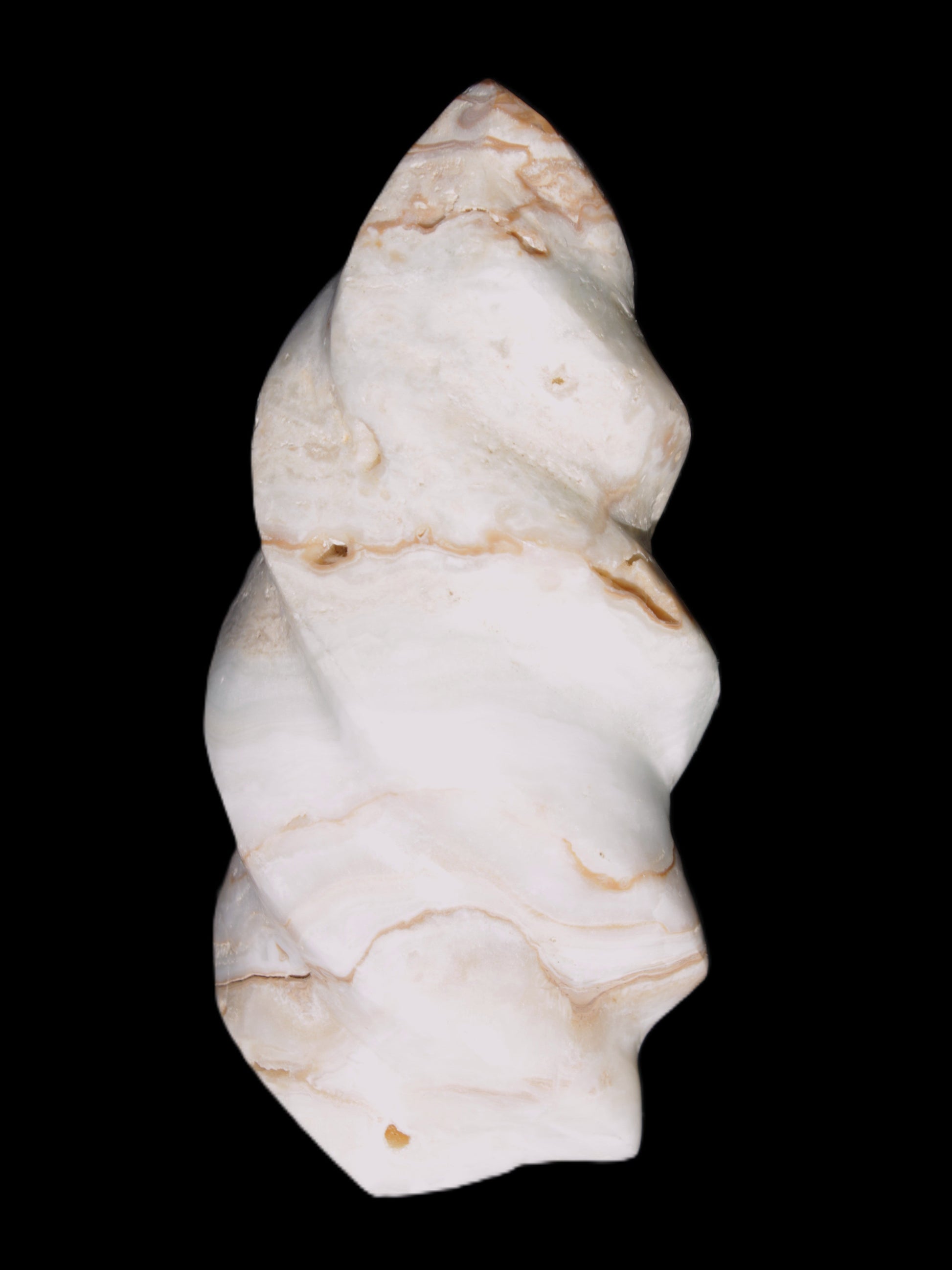 Caribbean Calcite flame 55*117mm 449.7g Rocks and Things Store