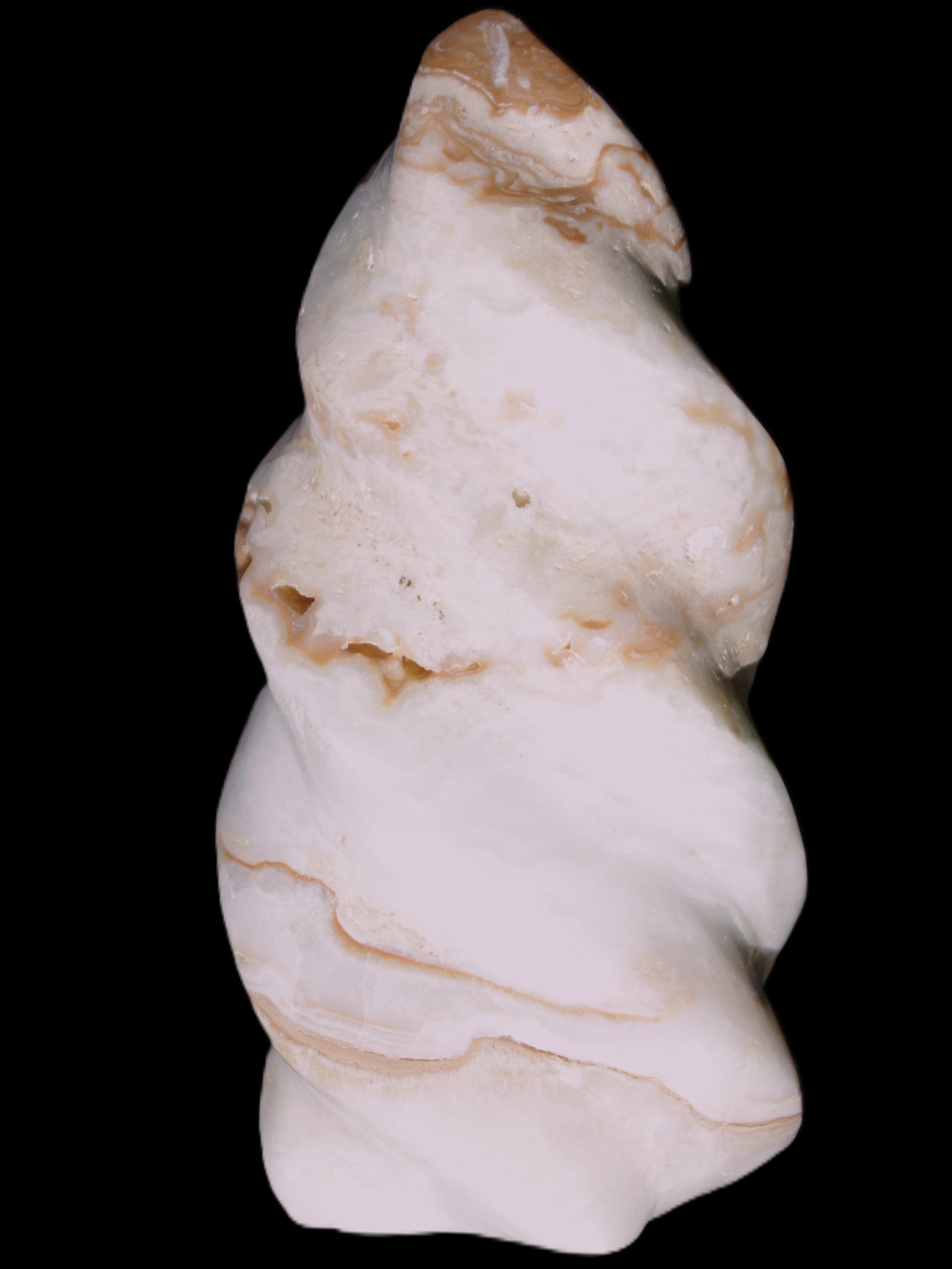 Caribbean Calcite flame 55*117mm 449.7g Rocks and Things Store