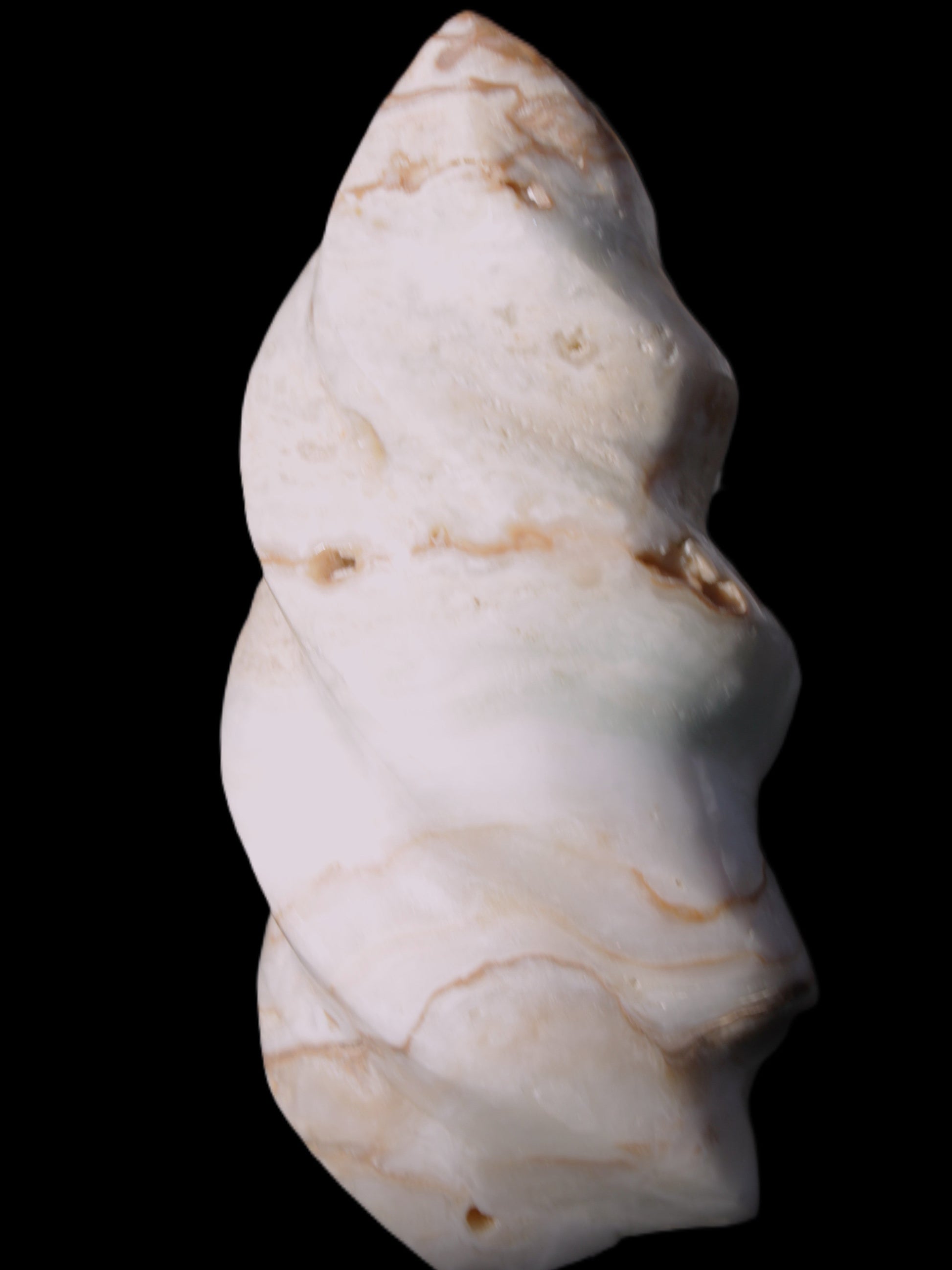 Caribbean Calcite flame 55*117mm 449.7g Rocks and Things Store