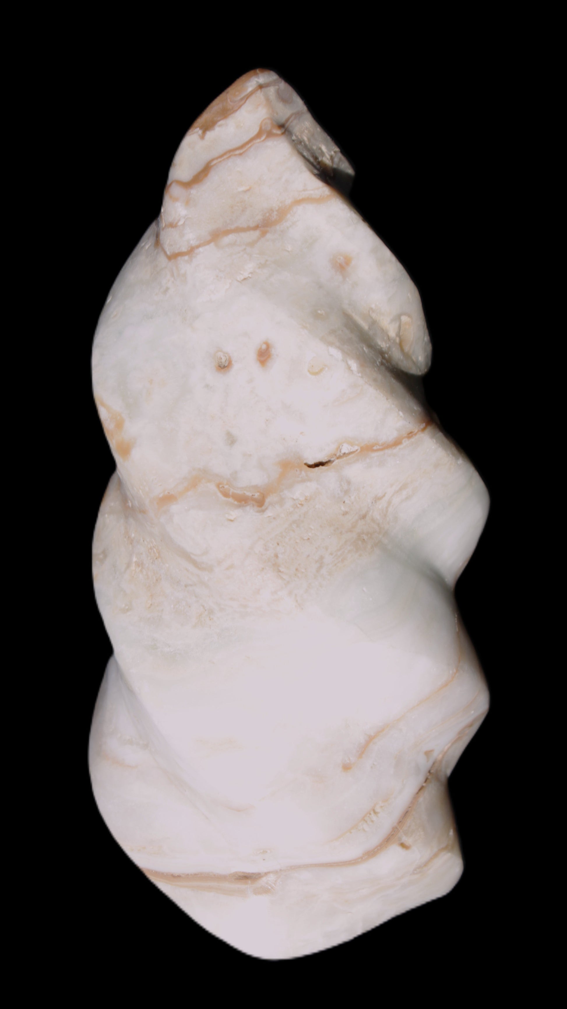 Caribbean Calcite flame 55*117mm 449.7g Rocks and Things Store