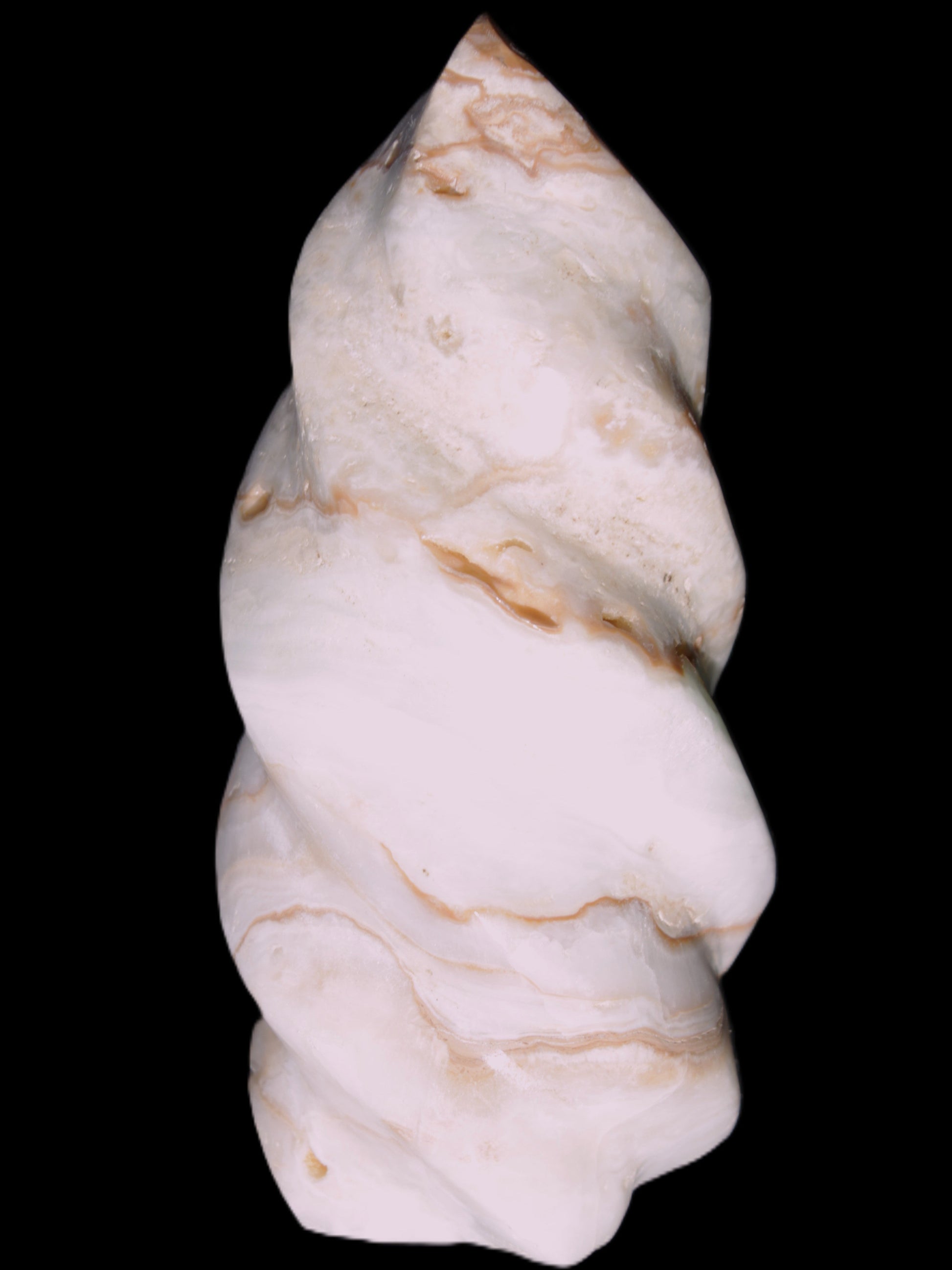 Caribbean Calcite flame 55*117mm 449.7g Rocks and Things Store
