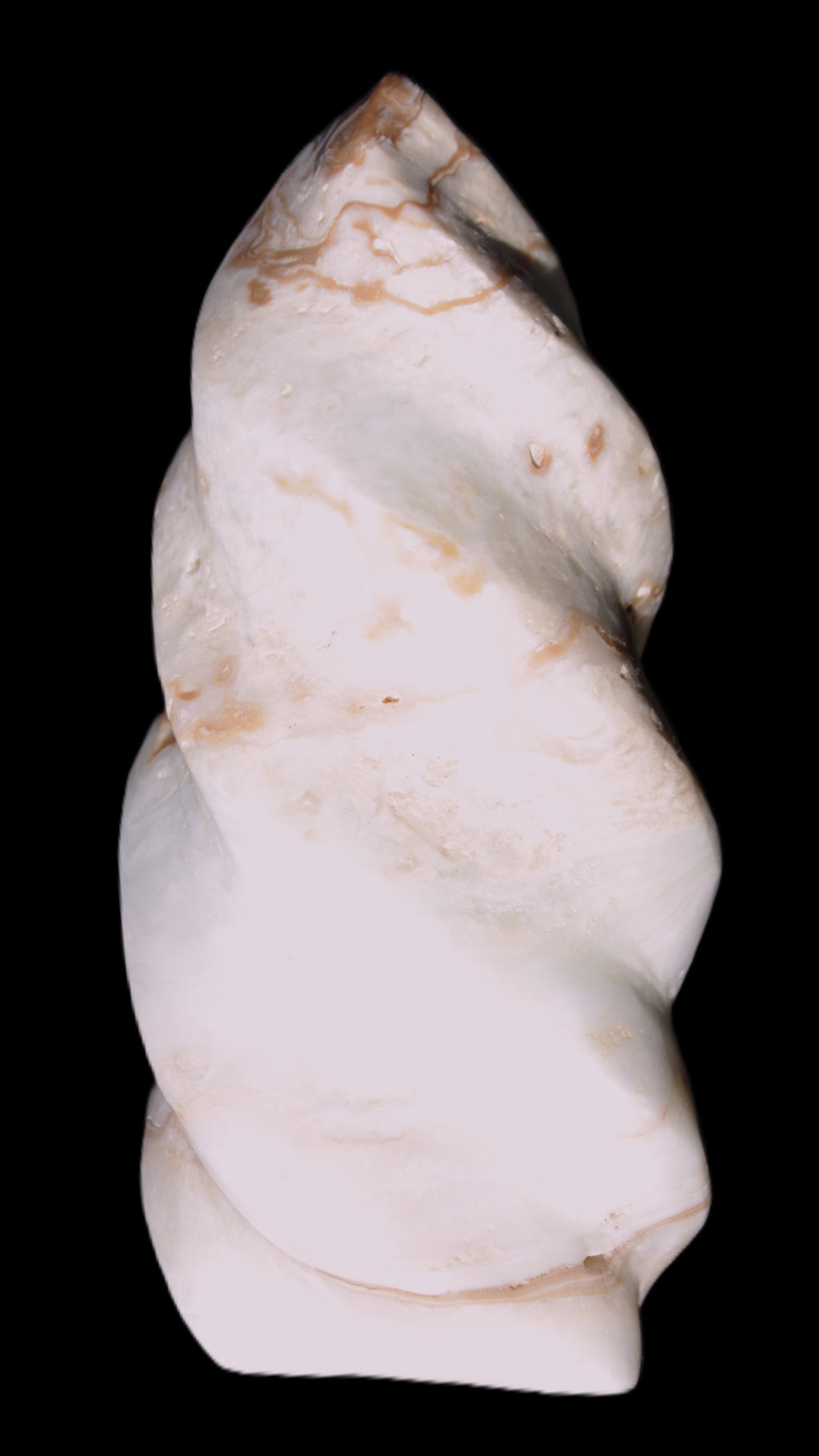 Caribbean Calcite flame 55*117mm 449.7g Rocks and Things Store