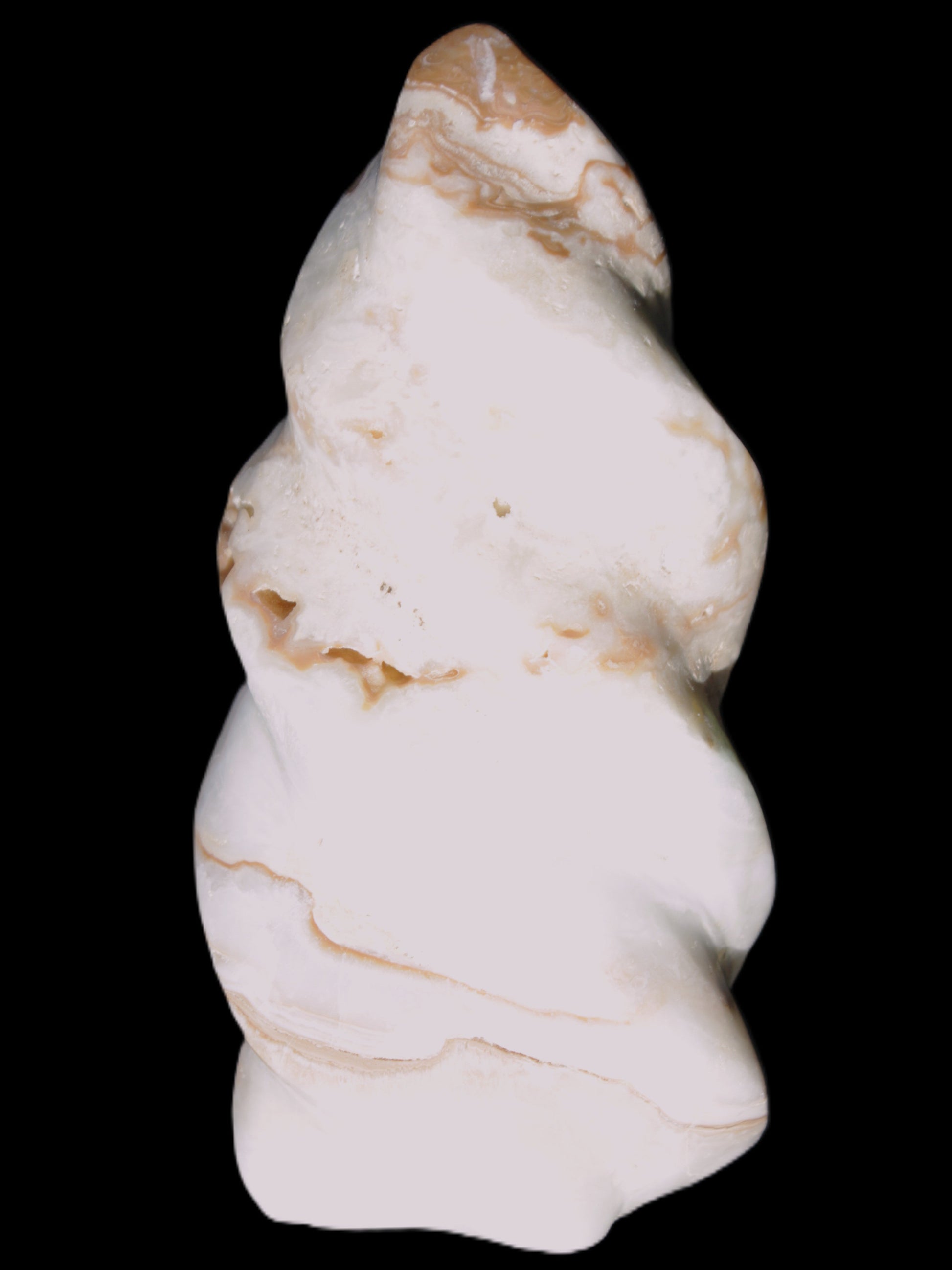 Caribbean Calcite flame 55*117mm 449.7g Rocks and Things Store