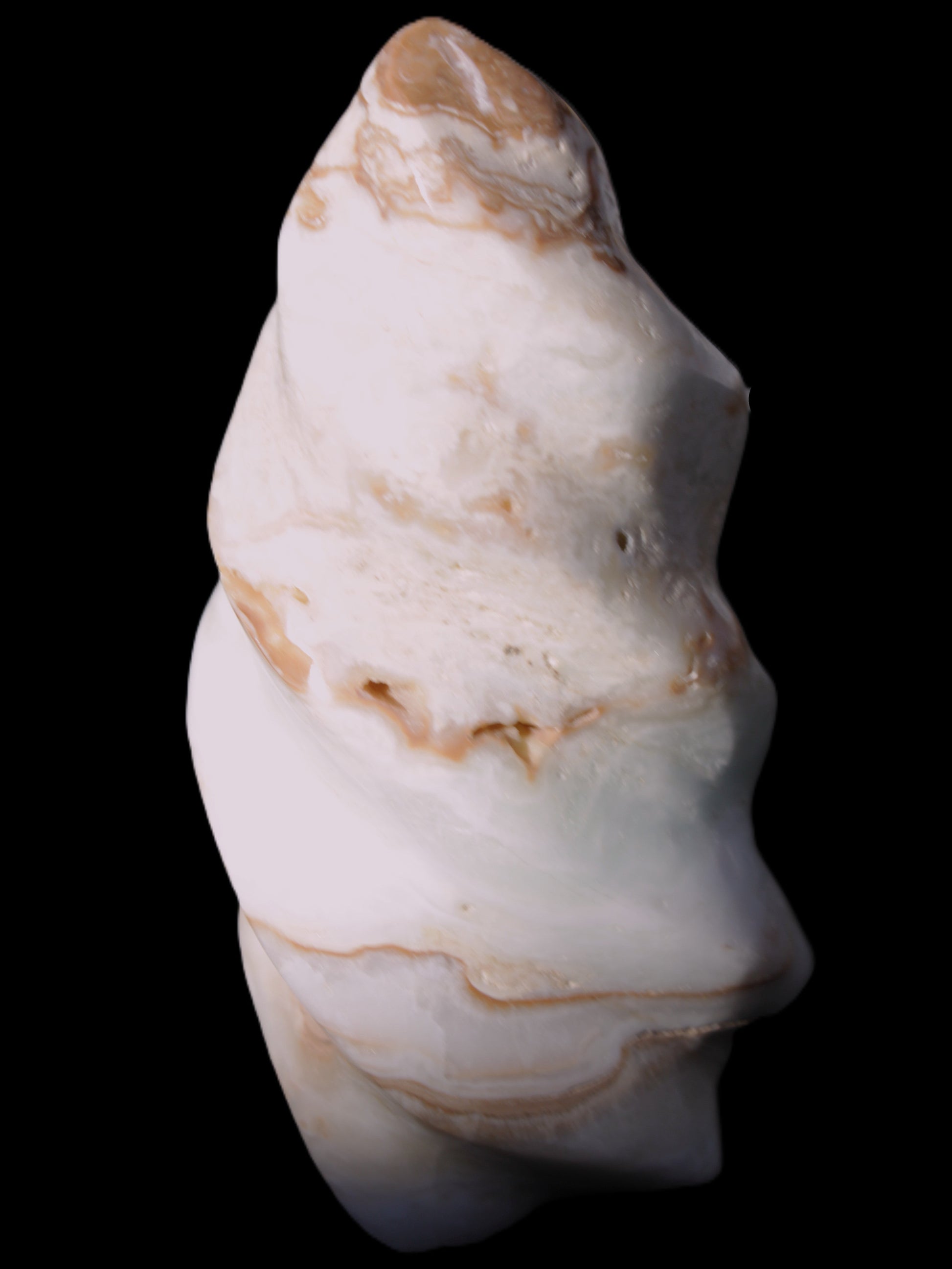 Caribbean Calcite flame 55*117mm 449.7g Rocks and Things Store