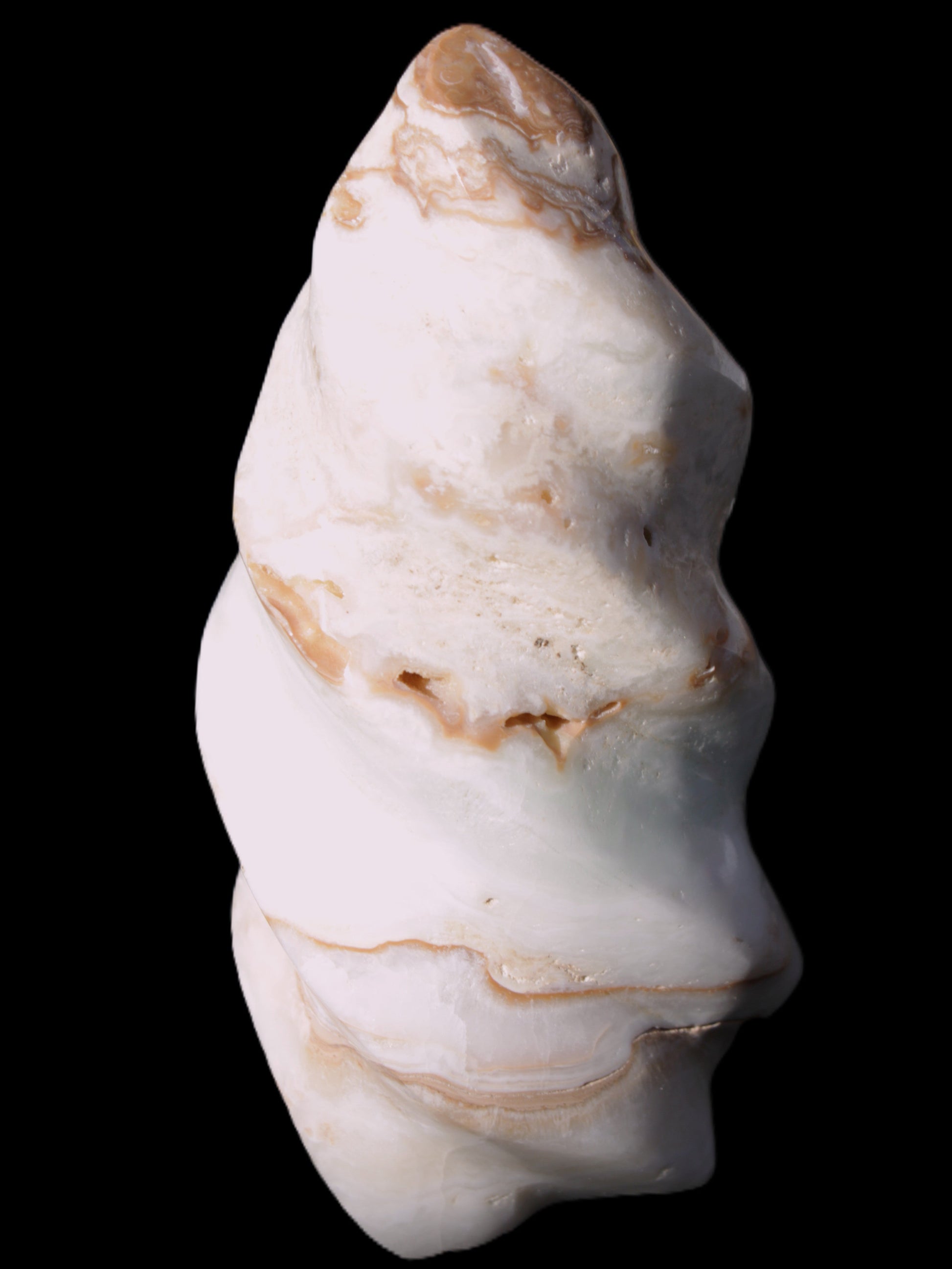 Caribbean Calcite flame 55*117mm 449.7g Rocks and Things Store