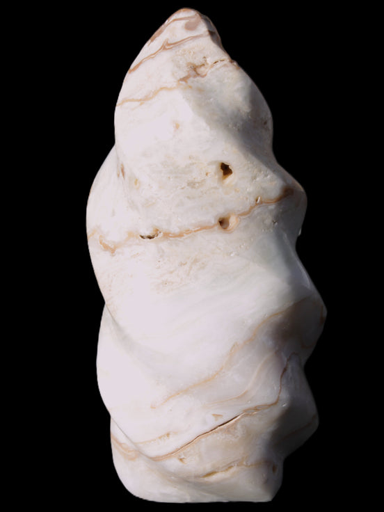 Caribbean Calcite flame 55*117mm 449.7g Rocks and Things Store