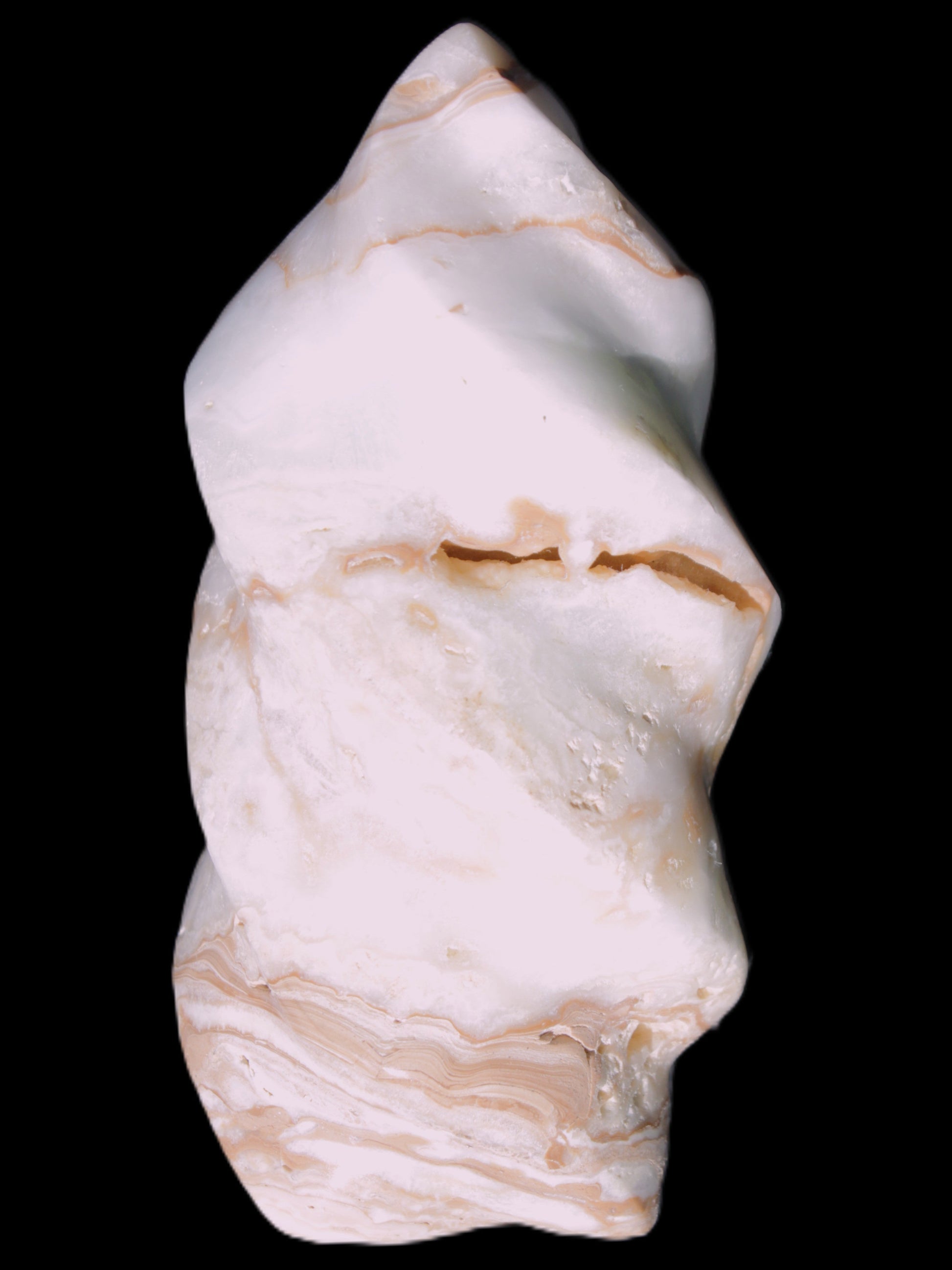 Caribbean Calcite flame 49*105mm 384g Rocks and Things Store