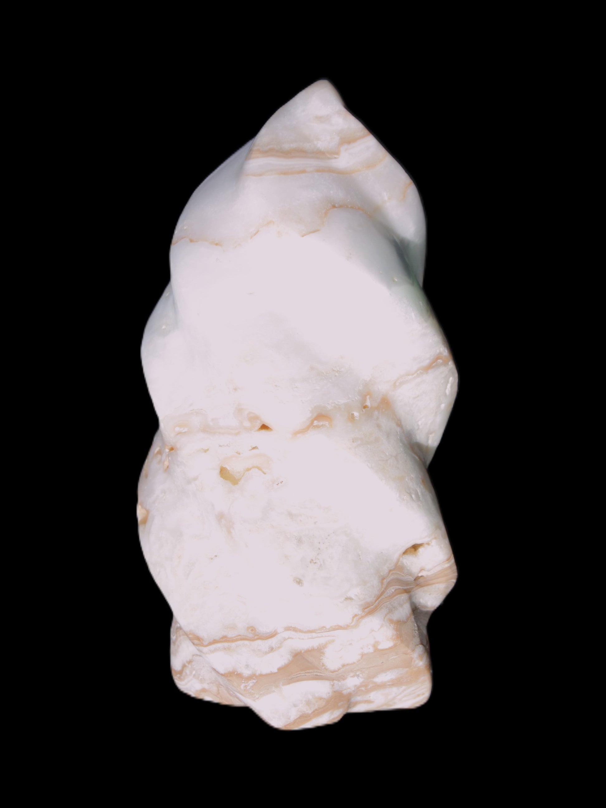 Caribbean Calcite flame 49*105mm 384g Rocks and Things Store