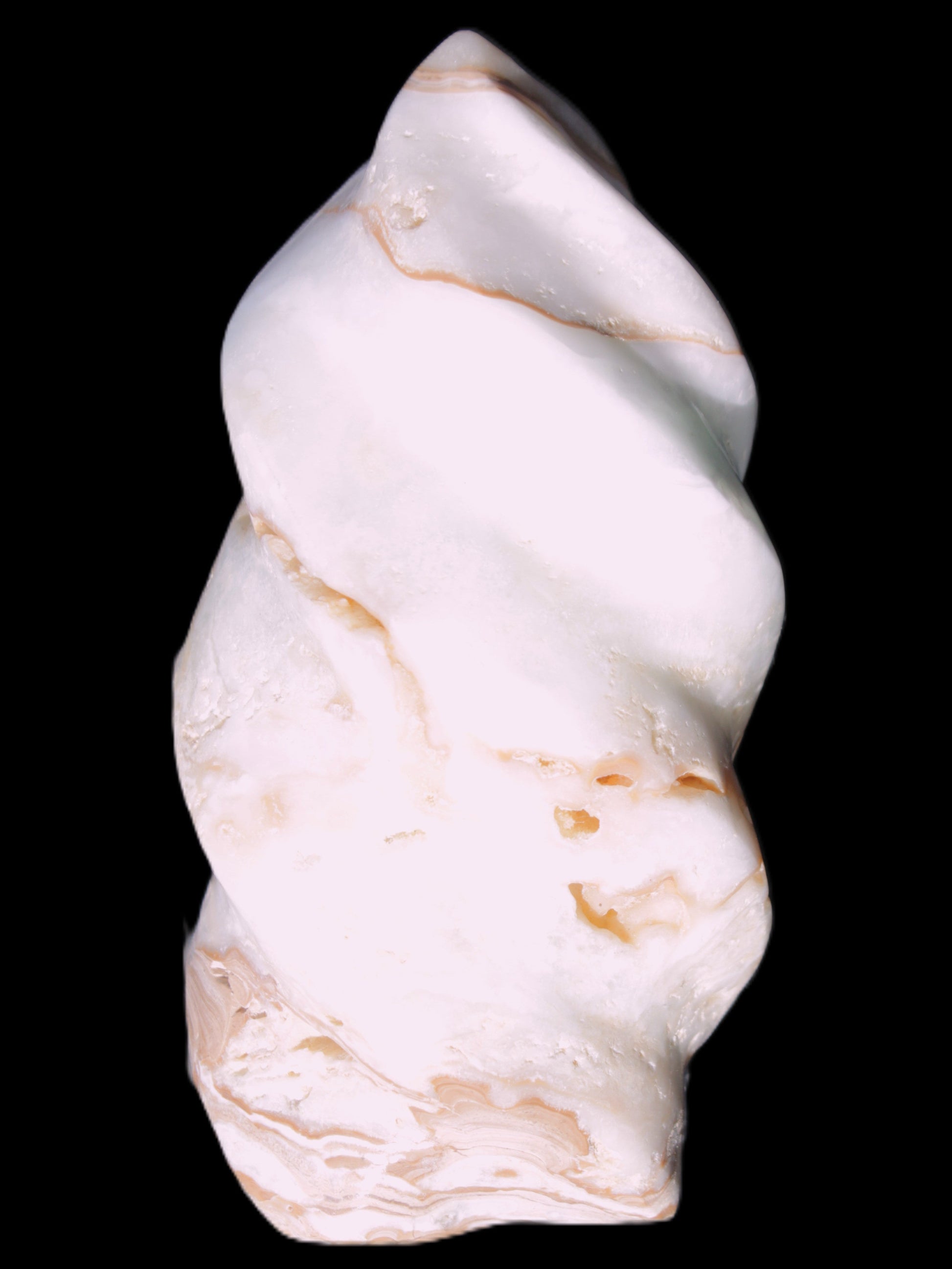 Caribbean Calcite flame 49*105mm 384g Rocks and Things Store