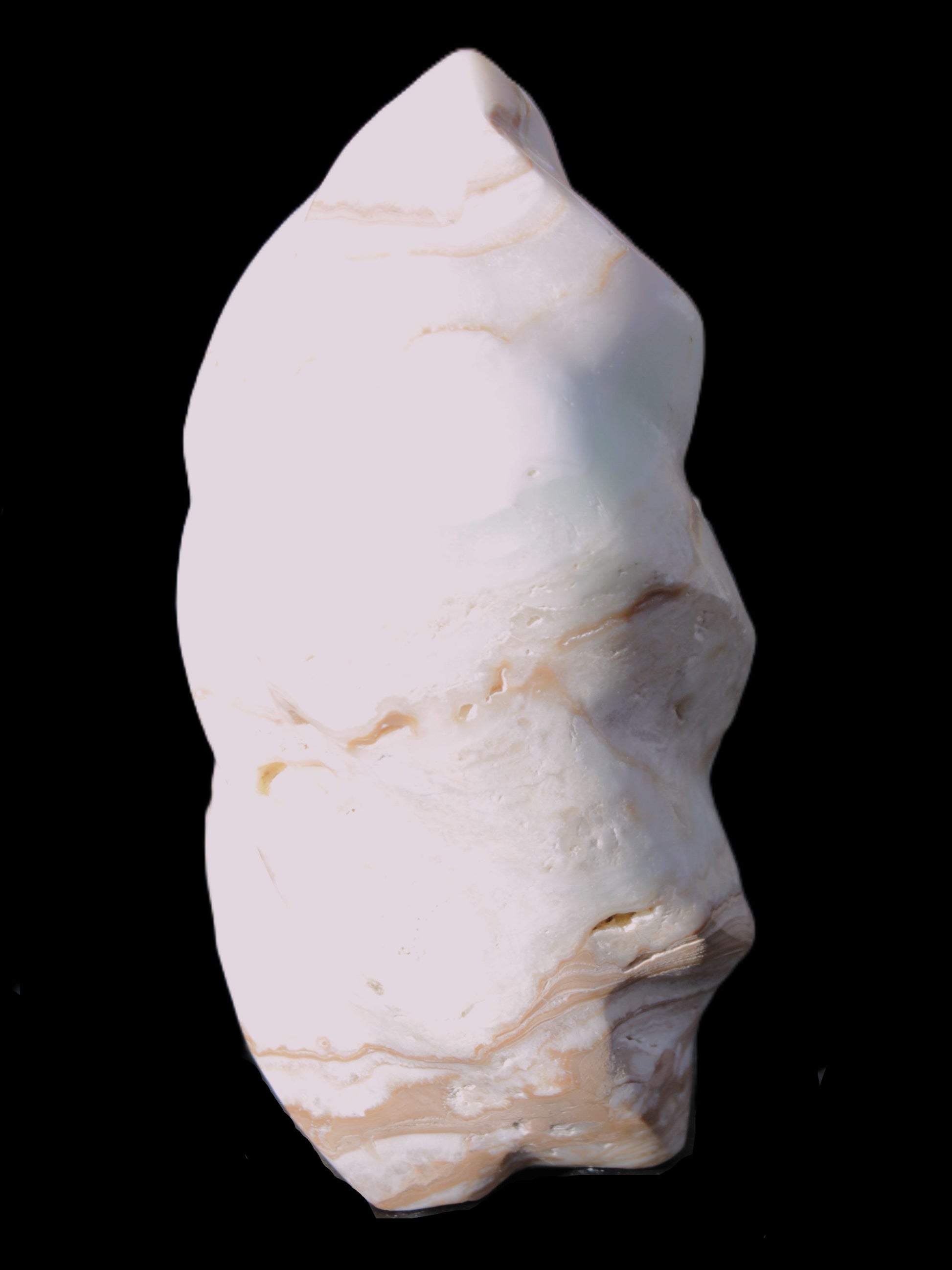 Caribbean Calcite flame 49*105mm 384g Rocks and Things Store