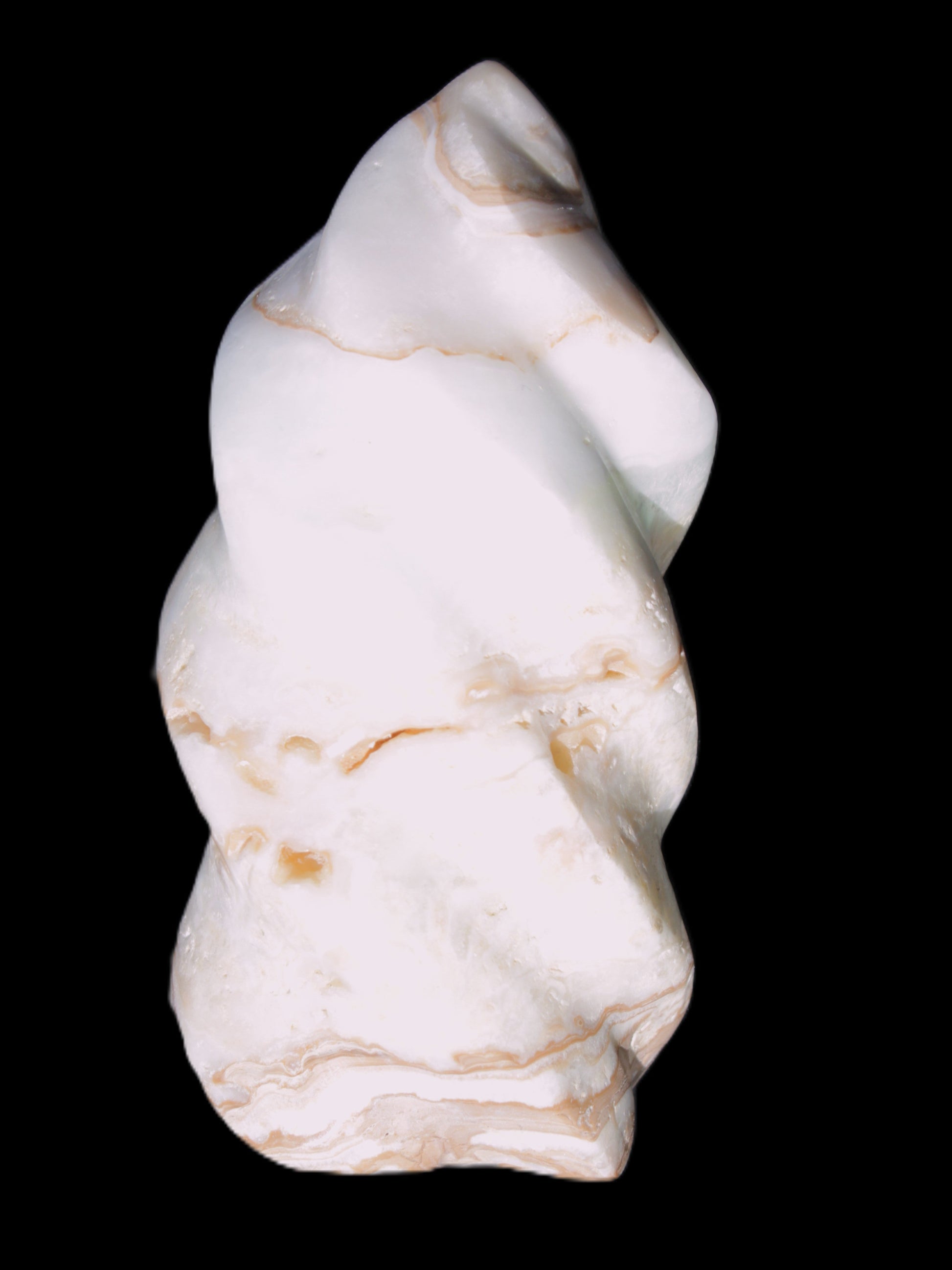 Caribbean Calcite flame 49*105mm 384g Rocks and Things Store