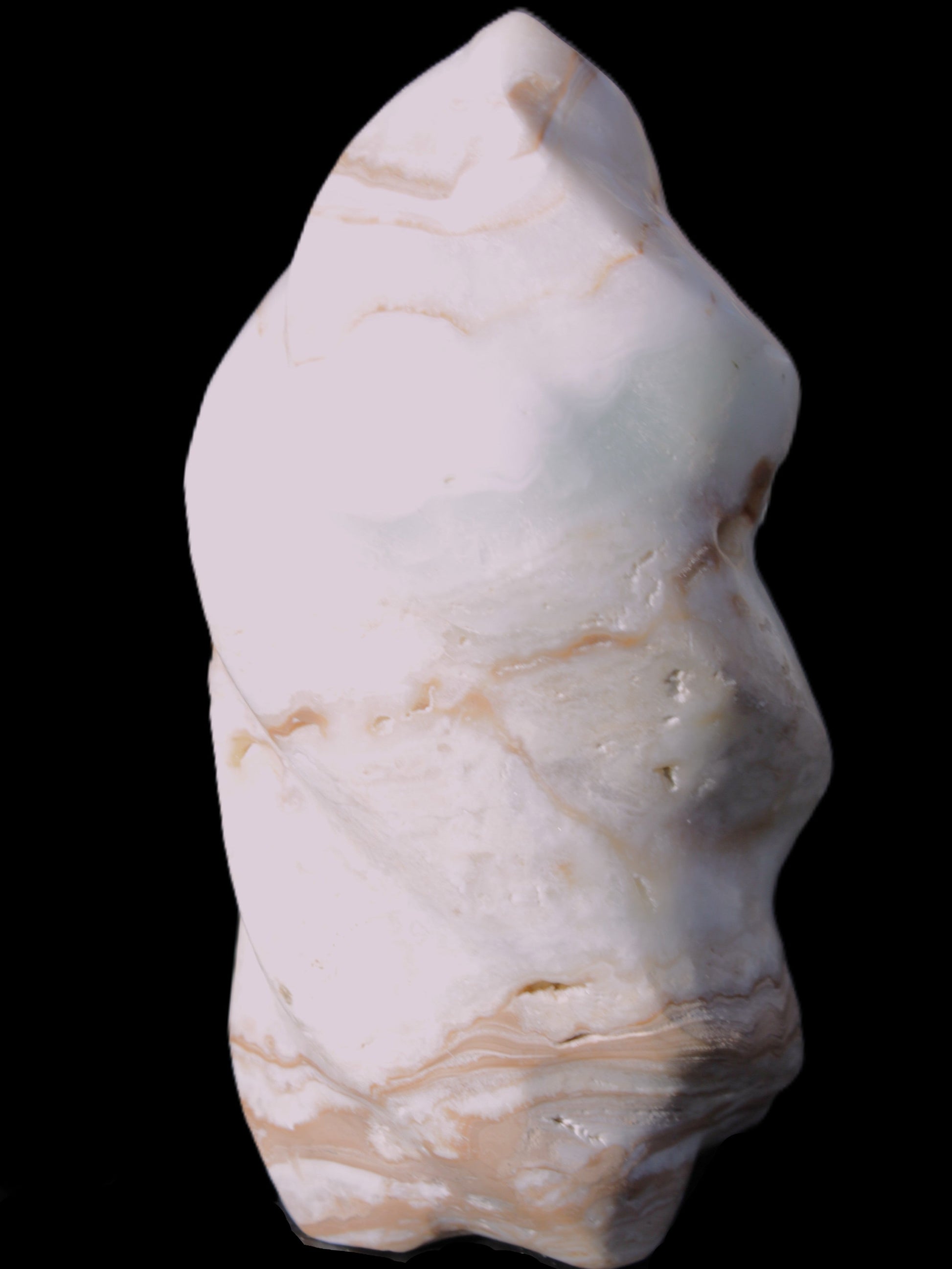 Caribbean Calcite flame 49*105mm 384g Rocks and Things Store