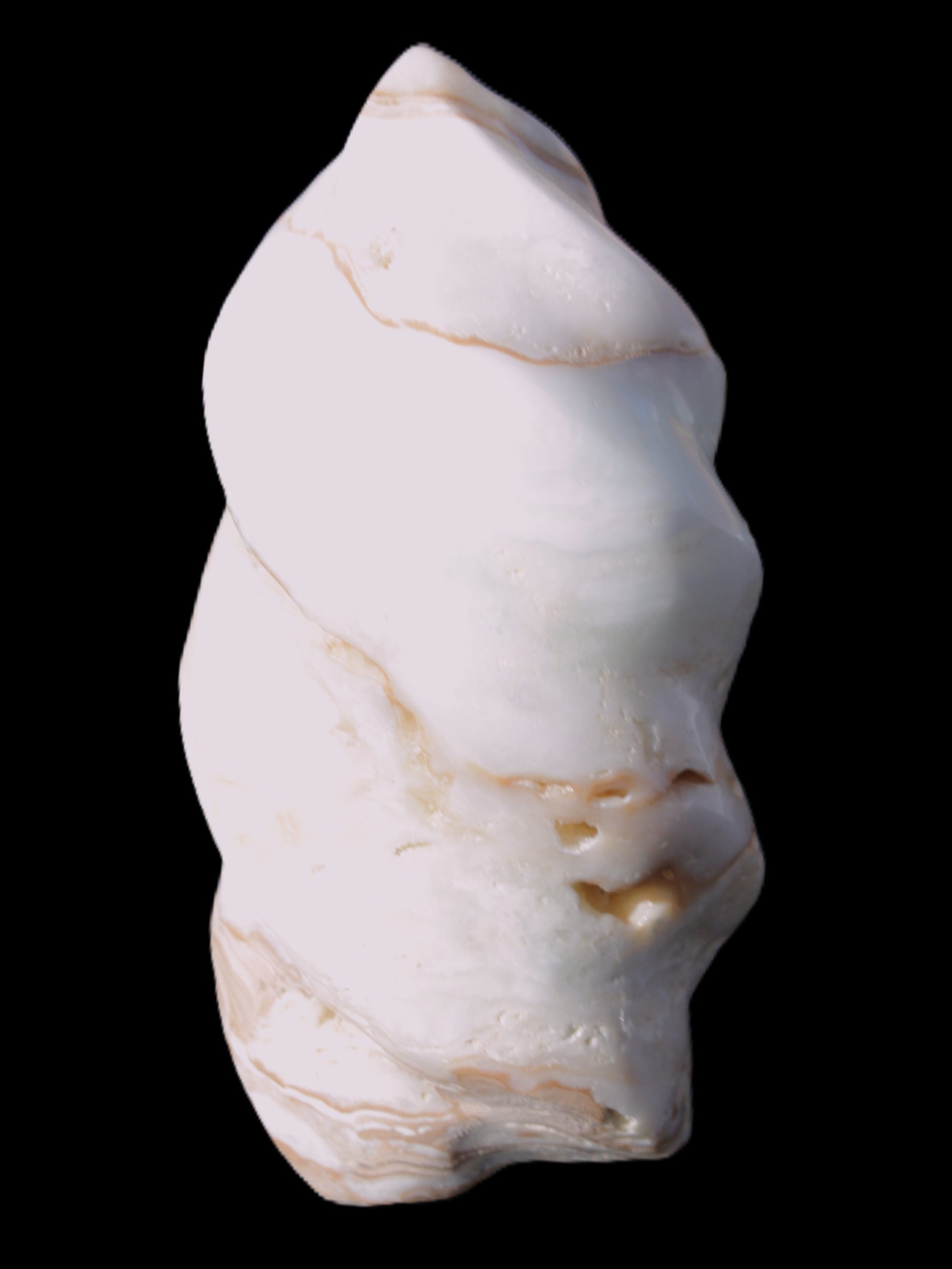 Caribbean Calcite flame 49*105mm 384g Rocks and Things Store