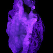 Blue Aragonite Caribbean Calcite specimen 101*40*79mm 223g in UV light - Rocks and Things Store