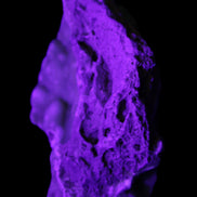 Blue Aragonite Caribbean Calcite specimen 101*40*79mm 223g in UV light - Rocks and Things Store