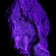 Blue Aragonite Caribbean Calcite specimen 101*40*79mm 223g in UV light - Rocks and Things Store