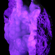 Blue Aragonite Caribbean Calcite specimen 101*40*79mm 223g in UV light - Rocks and Things Store