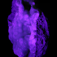 Blue Aragonite Caribbean Calcite specimen 101*40*79mm 223g in UV light - Rocks and Things Store