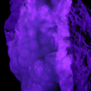 Blue Aragonite Caribbean Calcite specimen 101*40*79mm 223g in UV light - Rocks and Things Store