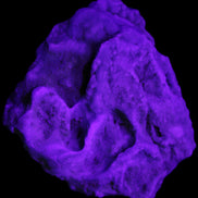 Blue Aragonite Caribbean Calcite specimen 97*53*85mm 395g in UV light - Rocks and Things Store