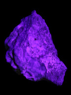Blue Aragonite Caribbean Calcite specimen 97*53*85mm 395g in UV light - Rocks and Things Store