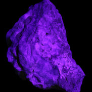 Blue Aragonite Caribbean Calcite specimen 97*53*85mm 395g in UV light - Rocks and Things Store