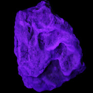 Blue Aragonite Caribbean Calcite specimen 97*53*85mm 395g in UV light - Rocks and Things Store