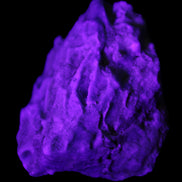 Blue Aragonite Caribbean Calcite specimen 97*53*85mm 395g in UV light - Rocks and Things Store