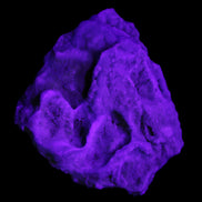 Blue Aragonite Caribbean Calcite specimen 97*53*85mm 395g in UV light - Rocks and Things Store