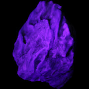 Blue Aragonite Caribbean Calcite specimen 97*53*85mm 395g in UV light - Rocks and Things Store