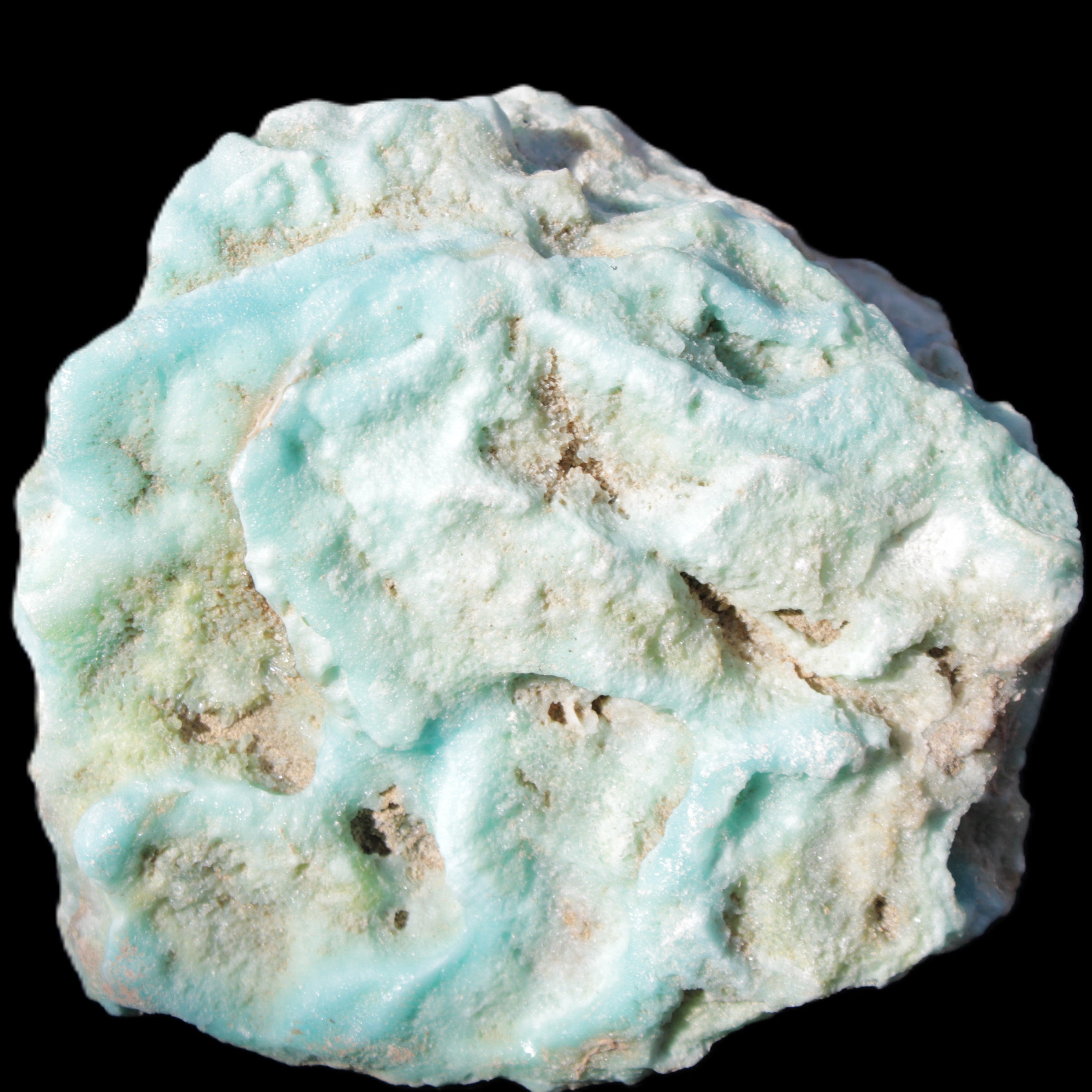 Blue Aragonite Caribbean Calcite specimen 97*53*85mm 395g Rocks and Things Store