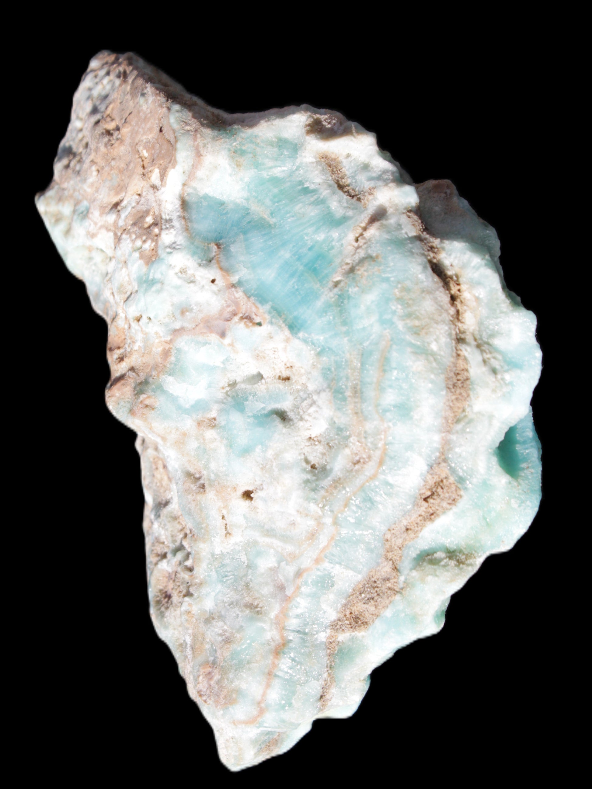 Blue Aragonite Caribbean Calcite specimen 97*53*85mm 395g Rocks and Things Store