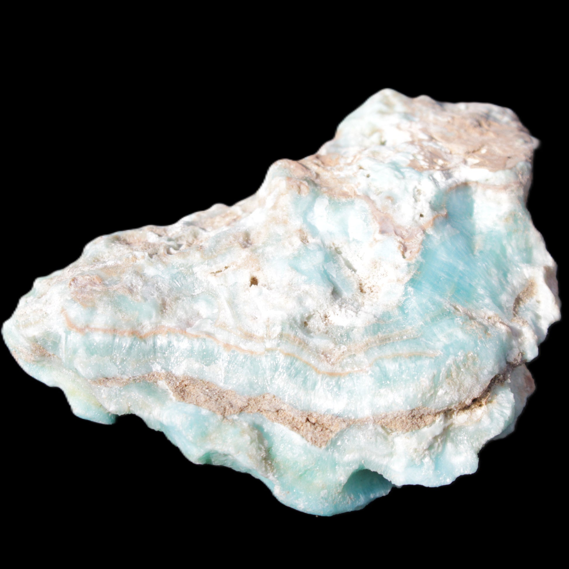 Blue Aragonite Caribbean Calcite specimen 97*53*85mm 395g Rocks and Things Store