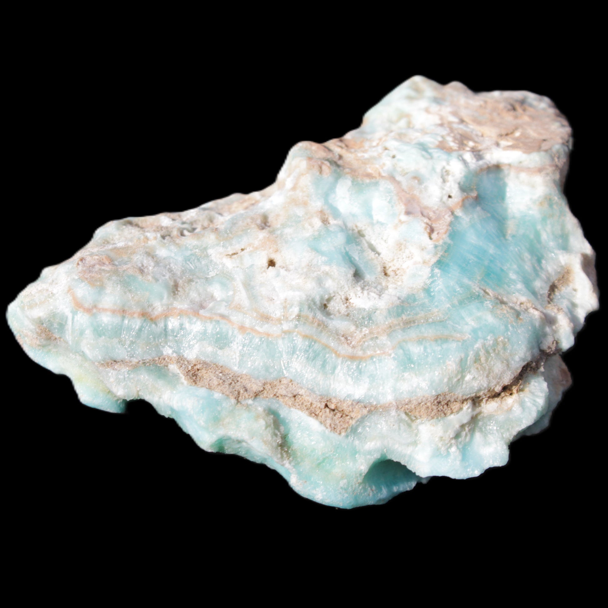 Blue Aragonite Caribbean Calcite specimen 97*53*85mm 395g Rocks and Things Store