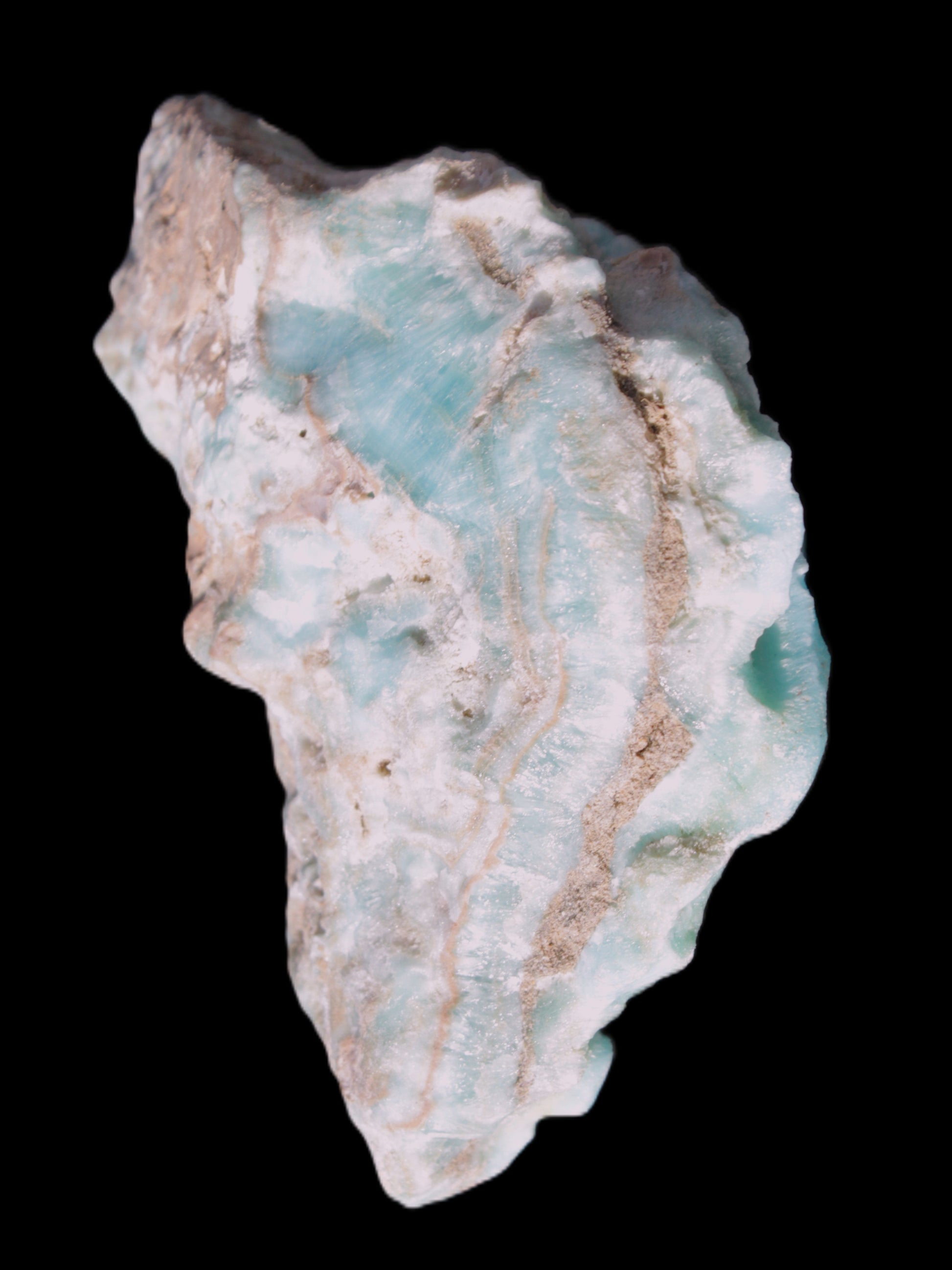 Blue Aragonite Caribbean Calcite specimen 97*53*85mm 395g Rocks and Things Store