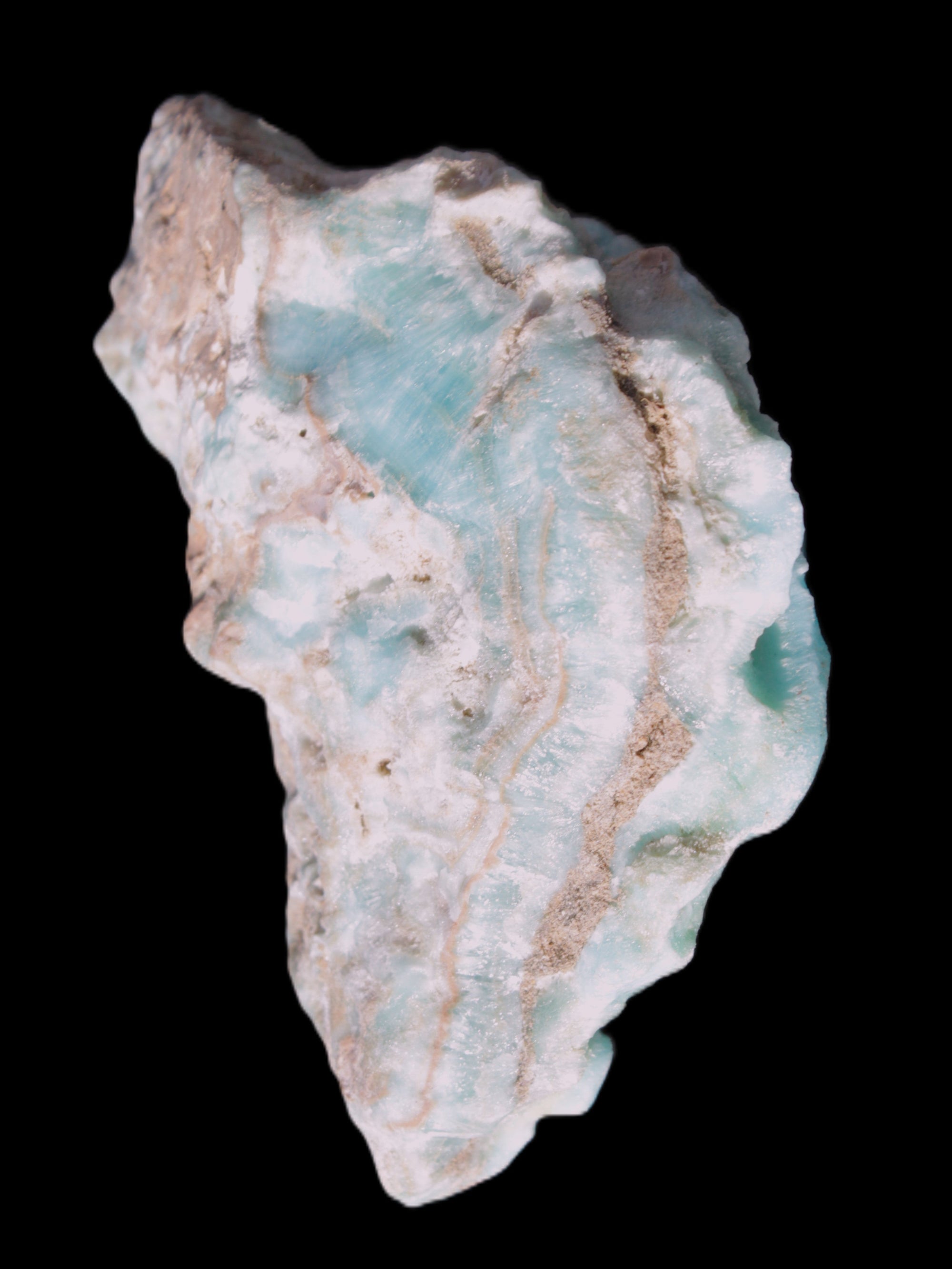 Blue Aragonite Caribbean Calcite specimen 97*53*85mm 395g Rocks and Things Store