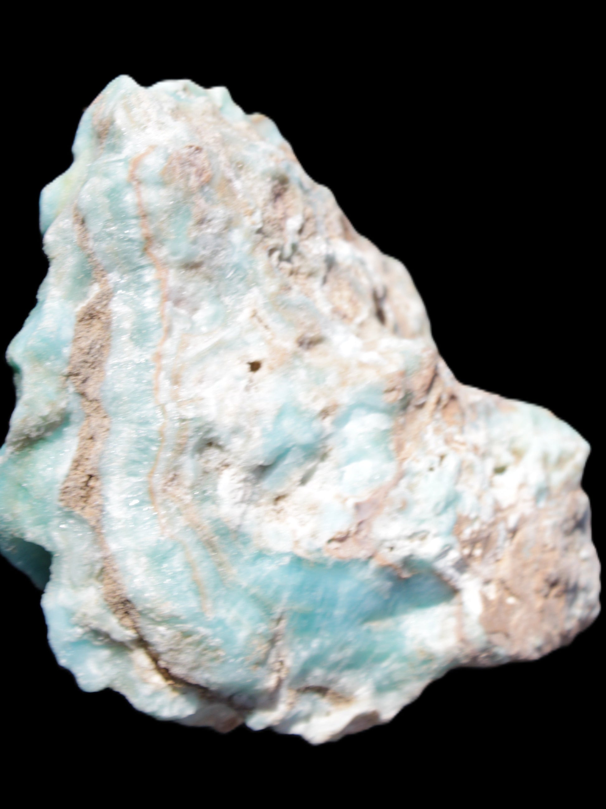 Blue Aragonite Caribbean Calcite specimen 97*53*85mm 395g Rocks and Things Store