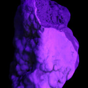 Blue Aragonite Caribbean Calcite specimen 95*48*68mm 352.2g in UV light - Rocks and Things Store