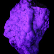 Blue Aragonite Caribbean Calcite specimen 95*48*68mm 352.2g in UV light - Rocks and Things Store