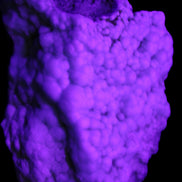 Blue Aragonite Caribbean Calcite specimen 95*48*68mm 352.2g in UV light - Rocks and Things Store