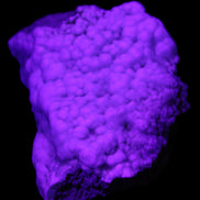 Blue Aragonite Caribbean Calcite specimen 95*48*68mm 352.2g in UV light - Rocks and Things Store