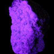 Blue Aragonite Caribbean Calcite specimen 95*48*68mm 352.2g in UV light - Rocks and Things Store