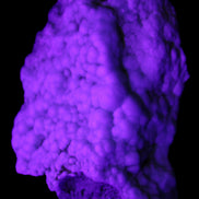 Blue Aragonite Caribbean Calcite specimen 95*48*68mm 352.2g in UV light - Rocks and Things Store