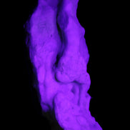 Blue Aragonite specimen 102*22*42mm 100g in UV light - Rocks and Things Store