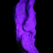 Blue Aragonite specimen 102*22*42mm 100g in UV light - Rocks and Things Store