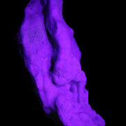 Blue Aragonite specimen 102*22*42mm 100g in UV light - Rocks and Things Store