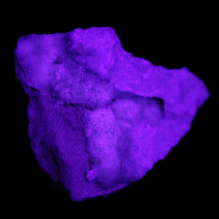 Blue Aragonite specimen 85*23*65mm 122g in UV light - Rocks and Things Store