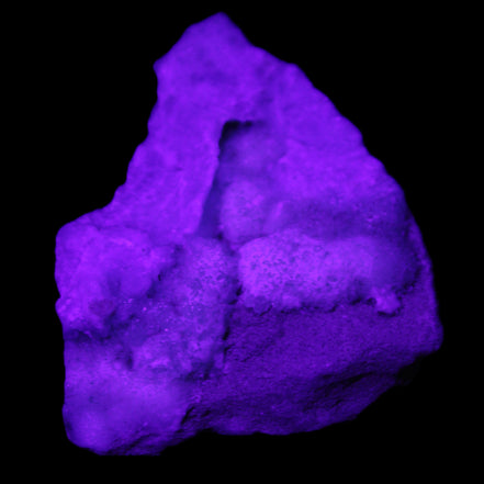 Blue Aragonite specimen 85*23*65mm 122g in UV light - Rocks and Things Store