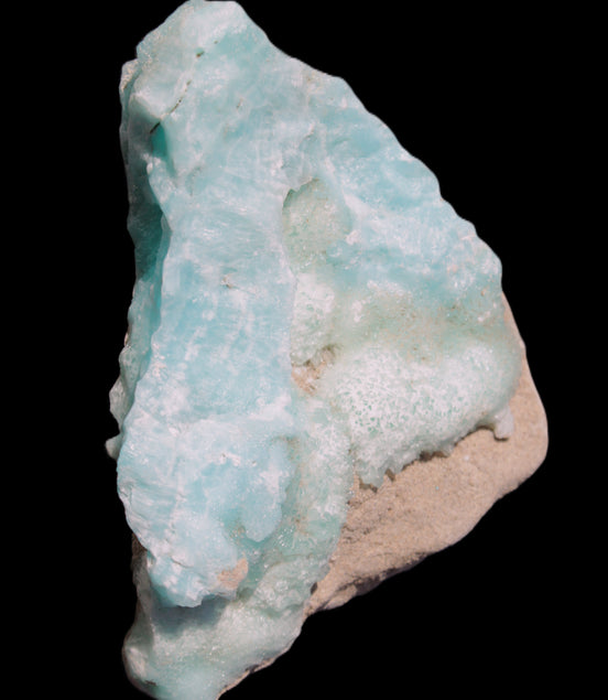 Blue Aragonite specimen 85*23*65mm 122g in sunlight - Rocks and Things Store